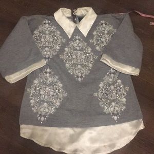 ASOS embellished beaded collared sweater